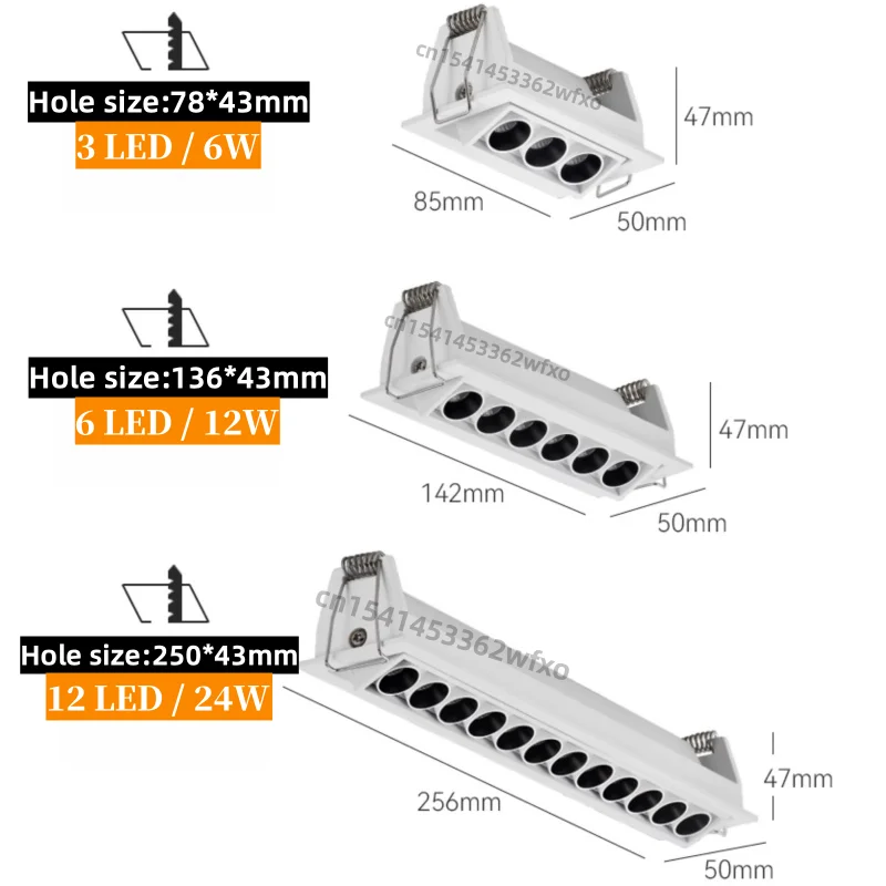 Mini luces LED de cielo regulables, focos COB, luces de rejilla de AC110V-220V, luces de línea, bombillas de iluminación interior para sala de estar