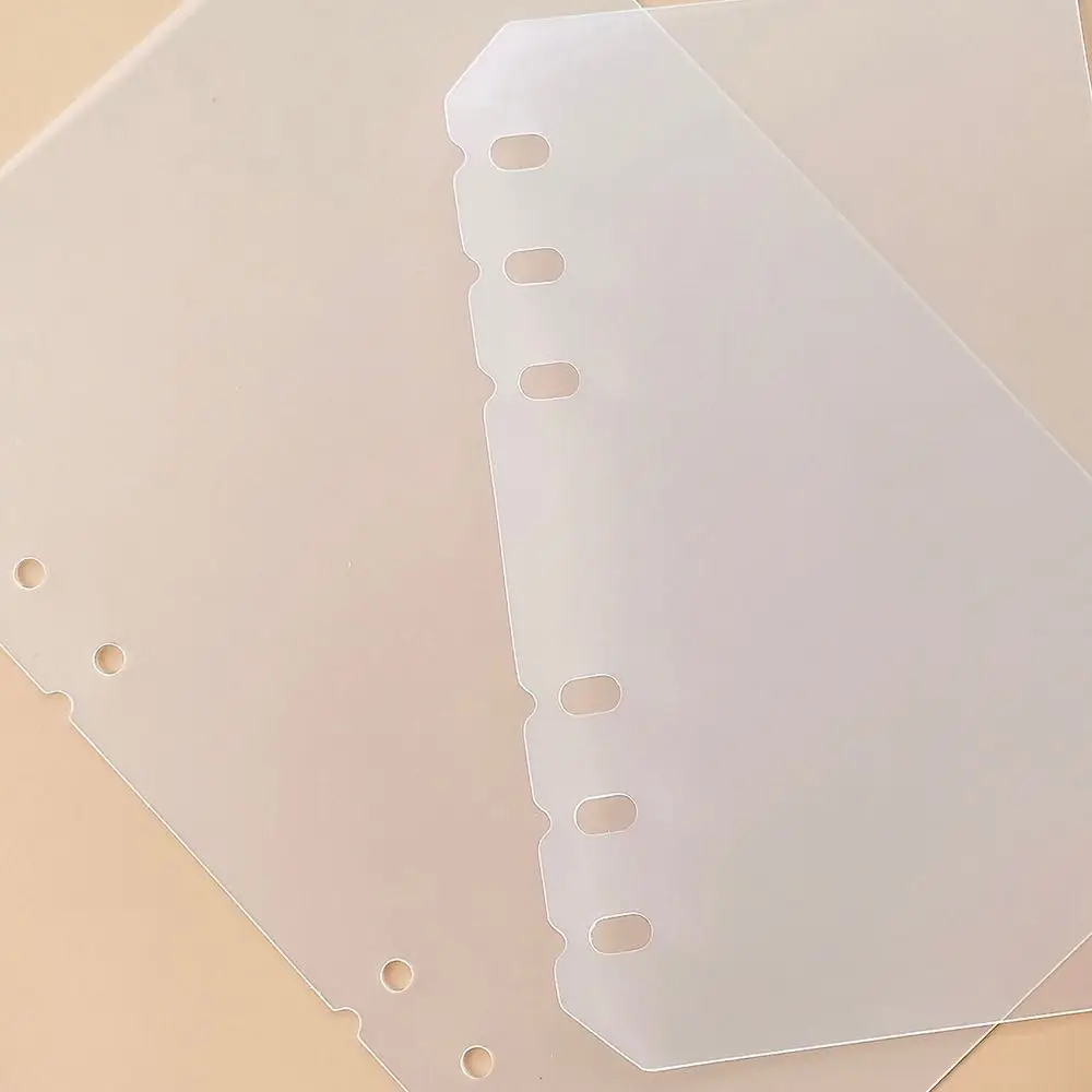 10Pcs A4 A5 A6 A7 Notebook Divider Stationery Accessories Matte Inner Paper Separator Universal PP Binder Organizer Baffle