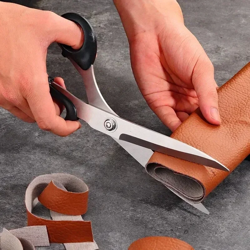 Ciseaux de tailleur en acier inoxydable de 10 pouces, pour tissu, outil de couture professionnel, ciseaux pour vêtements durables