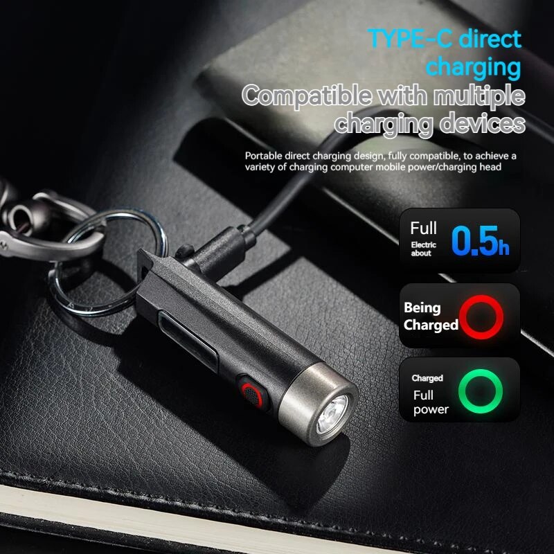 Philips mais nova lanterna portátil led recarregável luz uv mini lanternas lâmpada de acampamento para caminhadas auto defesa