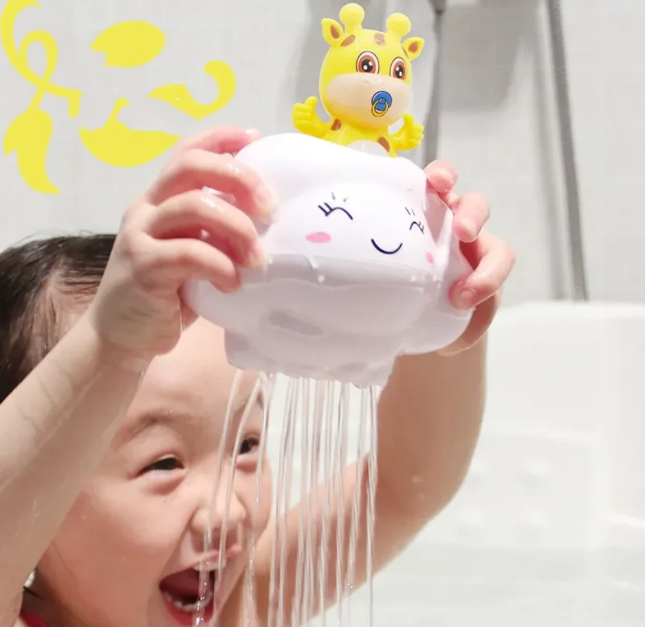 Juguete para el baño del bebé, juguete lindo del baño de la ducha de las nubes de rociado de agua de la natación del baño para los niños que juegan el agua del juguete