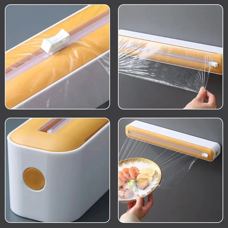Coupe-Film alimentaire jetable de cuisine, boîte de découpe spéciale pour aliments ménagers, artefact de réfrigérateur à aspiration