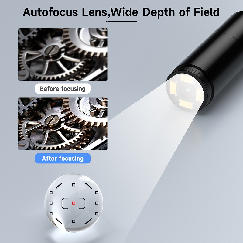 7-Zoll-IPS-Bildschirm-Endoskopkamera HD1080P Single Dual Triple Lens HD1920P 5 MP Autofokus USB-Autoinspektionsendoskop Foto machen