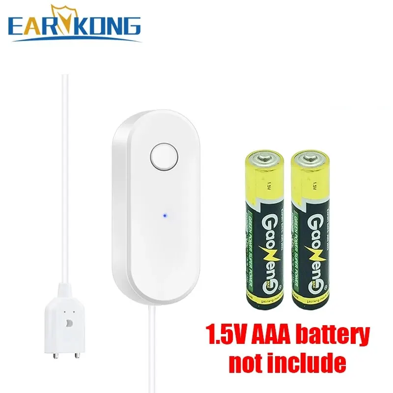 Tuya WiFi Smart Waterleksensor Vloeistoflekkage Alarm Overloop Niveau Detector Overstromingsbescherming SmartLife APP