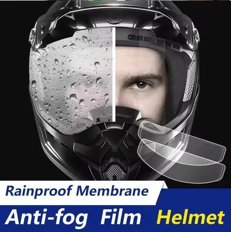Motorcycle Helmet Visor Anti-Fog & Water-Repellent Film – Nano Coated Clear Protective Shield for Rainy & Cold Weather Riding
