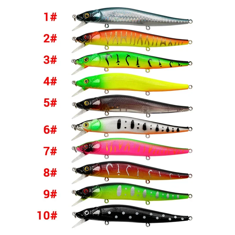 1 Uds. Señuelo de Pesca 11,5 cm/14g Minnow Crankbait Wobblers ojos 3D perca cebo Artificial Lucio carpa cebo de natación Pesca