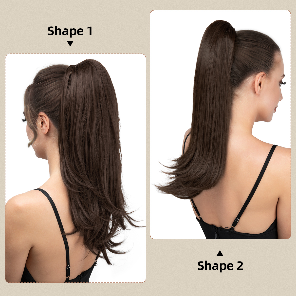 Clipe sintético em rabo de cavalo para mulheres, extensões naturais de cabelo ondulado, peruca longa, pigtail Daliy, Premium, P024