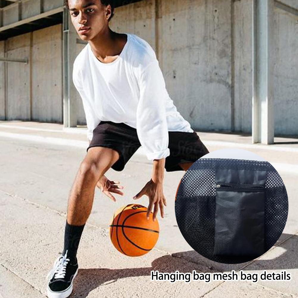 Bolsa de pelota individual, bolsa de malla para transporte, voleibol individual, baloncesto, fútbol, voleibol, bolso de malla, bolsa de pelota con Clip