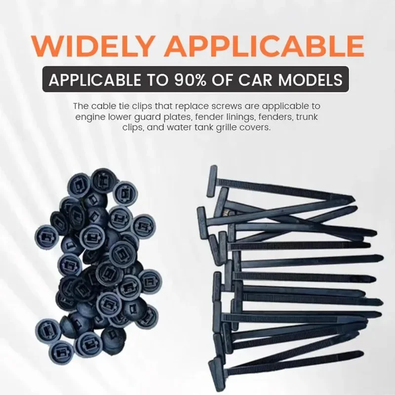10/30/60pcs Nylon Universal Cable Tie Buckle Pin and Button Zip Ties Self-Locking Fixed Cables Zip Tie Wire Fastening Straps