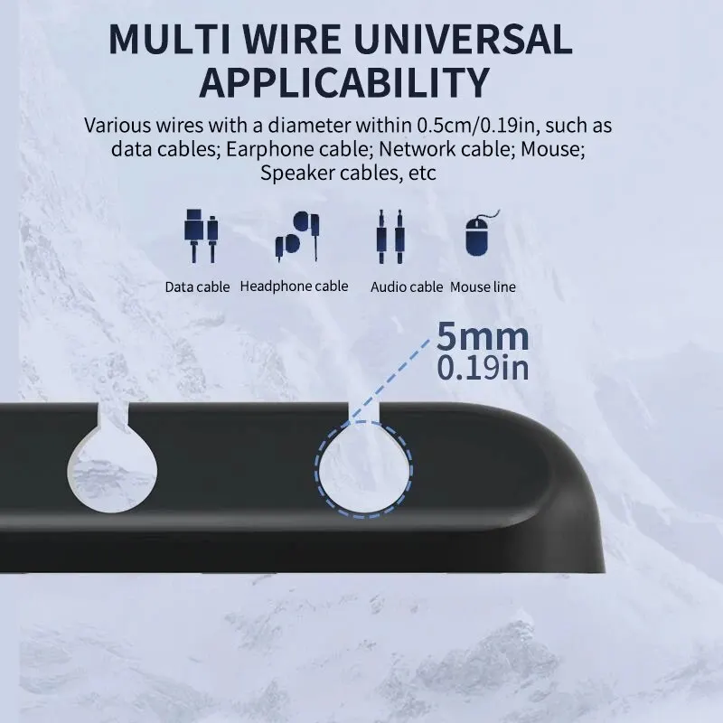 5/7-Hole Data CABLE Organizer,เดสก์ท็อปสายชาร์จ Storage Protector,สายเมาส์,หูฟังไขลานอุปกรณ์,Fixing Clipp