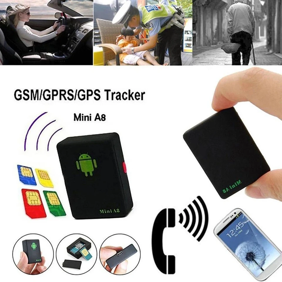 A8 Mini GPS Tracker รถการติดตามแบบเรียลไทม์ Anti-Lost กระเป๋าสตางค์ติดตาม Finder อุปกรณ์ GSM GPRS ออนไลน์เว็บไซต์ฟรี APP Accessor