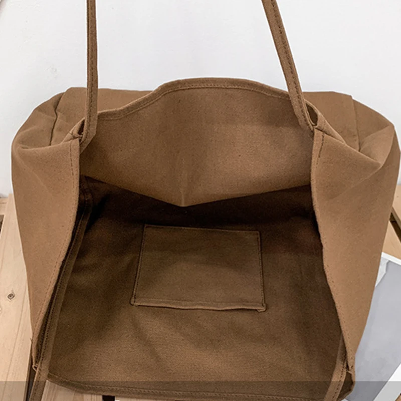 Lässige Einkaufstaschen aus Segeltuch mit großer Kapazität, hochwertige, umweltfreundliche, wiederverwendbare Einkaufshandtasche für Frauen, Reise-Umhängetaschen, tägliche Tasche