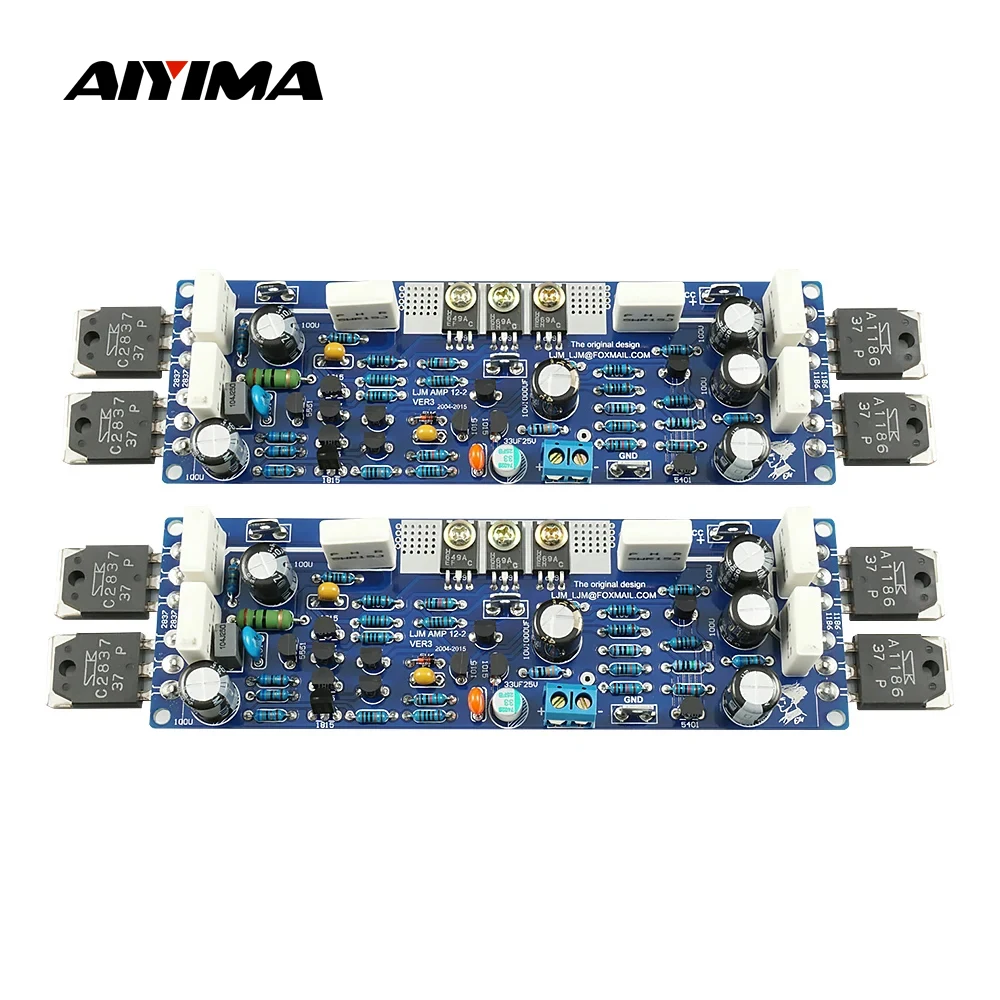 AIYIMA 2 uds amplificador de potencia placa de Audio L12-2 amplificador de sonido estéreo Clase AB Amp 2 canales distorsión ultrabaja