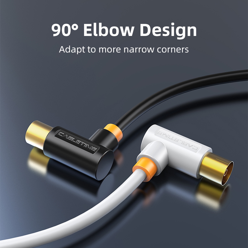 CCELT-デジタルTVケーブル,90度,高品質のアンテナ,HD,ビデオ用,c317