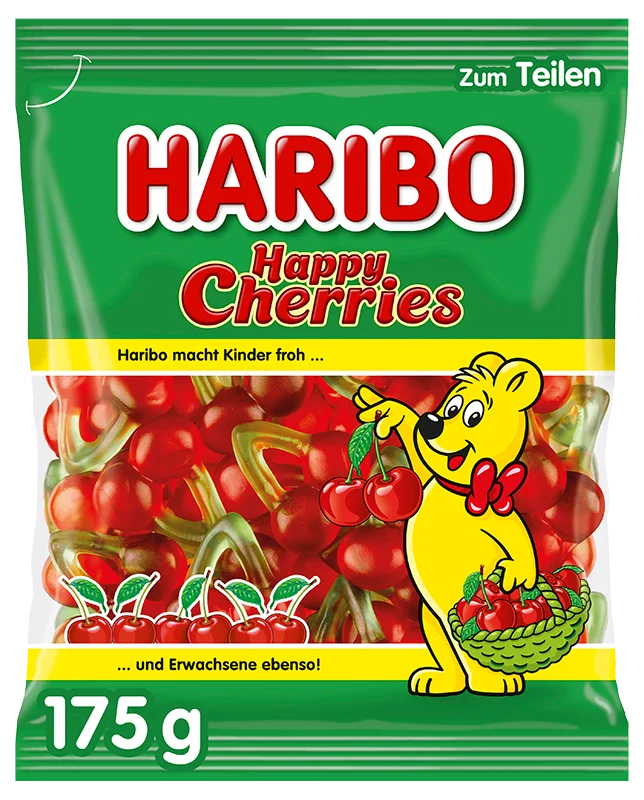 Happy Cherries 175g - Haribo Gels