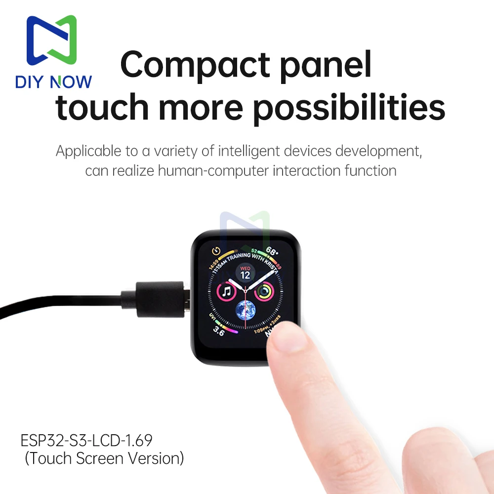 ESP32-S3 Placa de desarrollo de pantalla LCD táctil IPS de 1,69 pulgadas 240 × 280 ST7789V2 Módulo de pantalla SPI y sensor de 6 ejes para Arduino