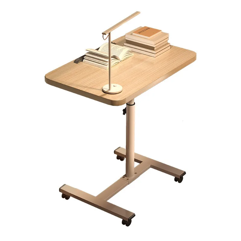 55*32cm Movable Lifting Table with Wheels Work Platforms Desktop Foldable Simple and Practical Office Small Table Bedside Sofa