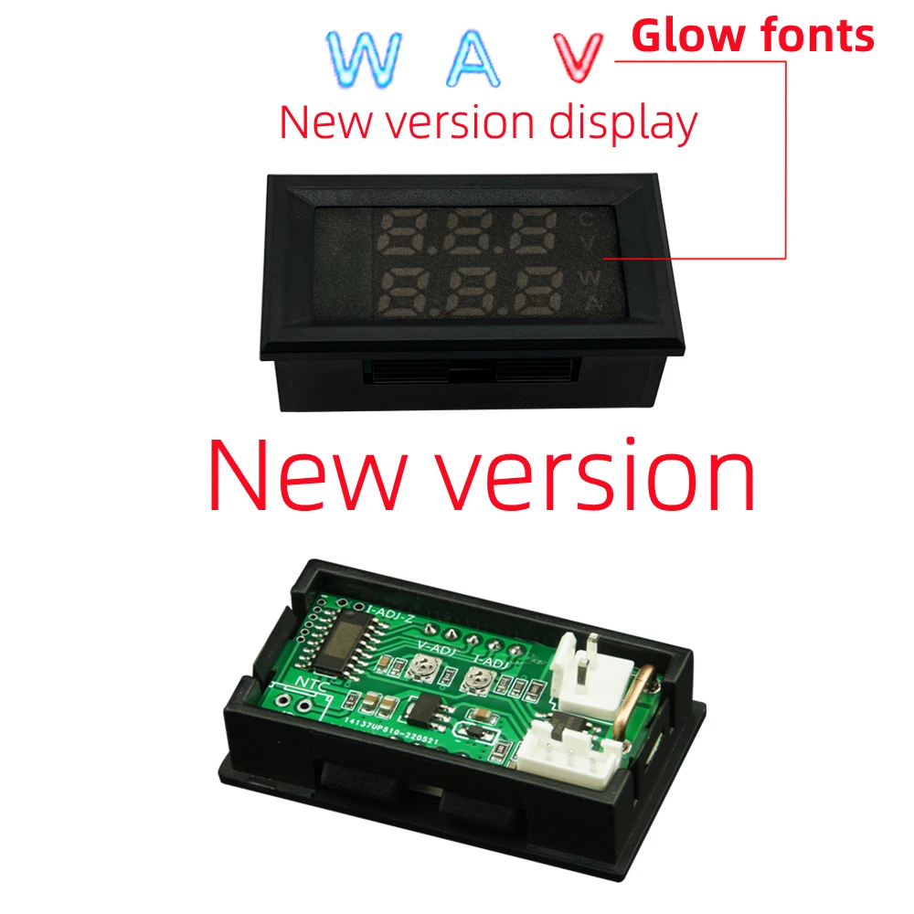 Chất Lượng Cao DC 100V 10A Khuếch Xanh Dương + Đỏ LED Amp Kép Kỹ Thuật Số Đồng Hồ Volt Kế Đo