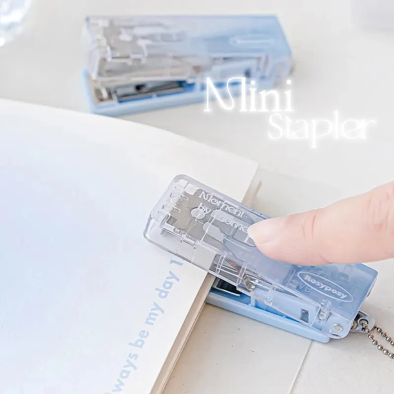 2Style Clear INS Stapler Portable Mini High Value Gradient for Students Office Supplies Korean Bookbinding Tool