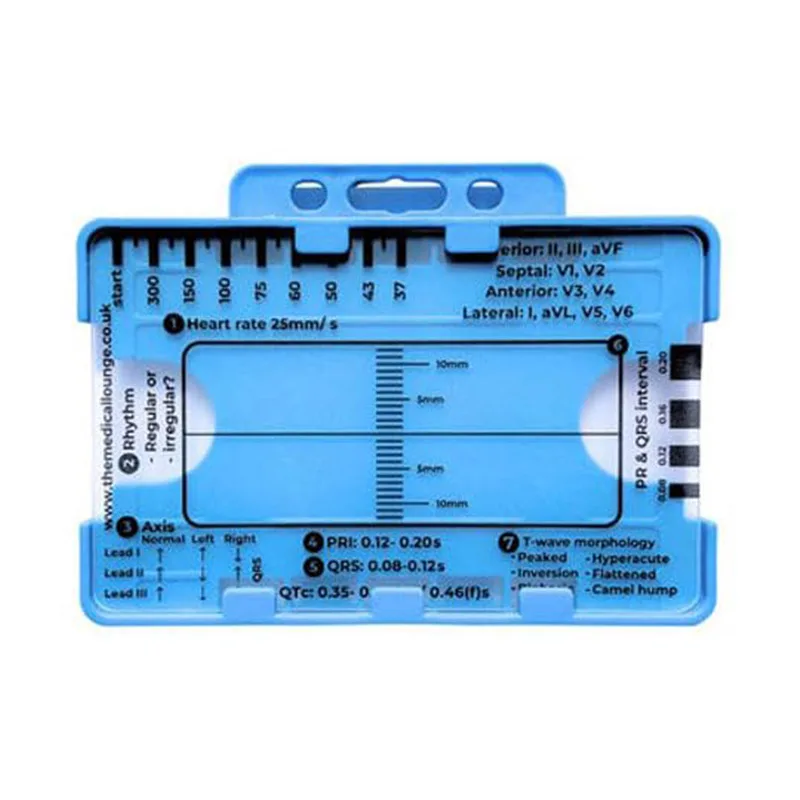 Ecg 7 Step Ruler 7 Step Scale For Ecg Observation Portable Transparent 7step Ruler Measurement Tool Ruler For Ecg Interpretation