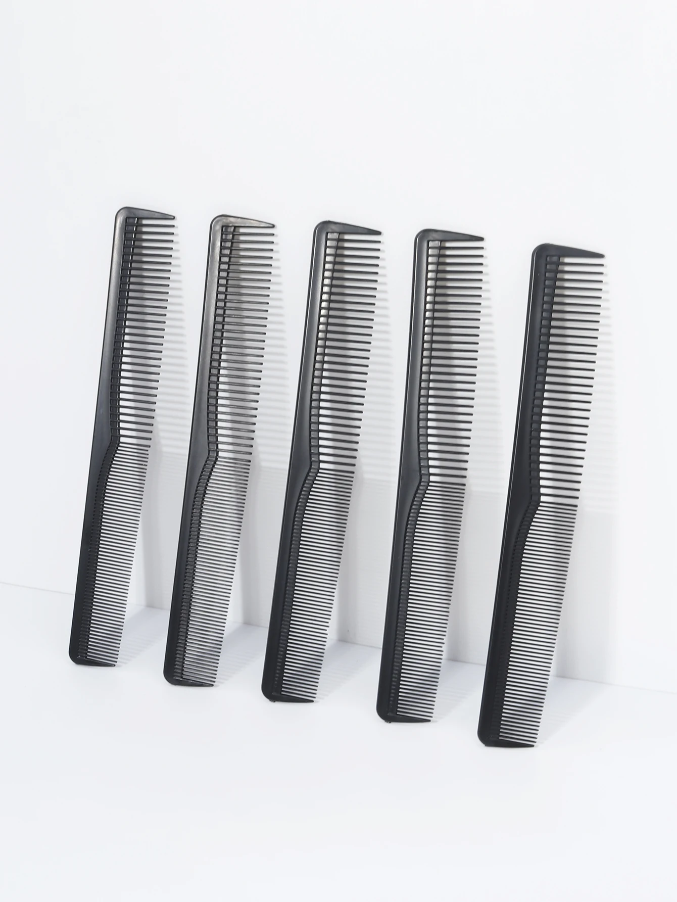 Pente de corte de fibra de carbono 5 peças, antiestático e resistente ao calor, pente de cabelo dupla face, adequado para todos os tipos de cabelo
