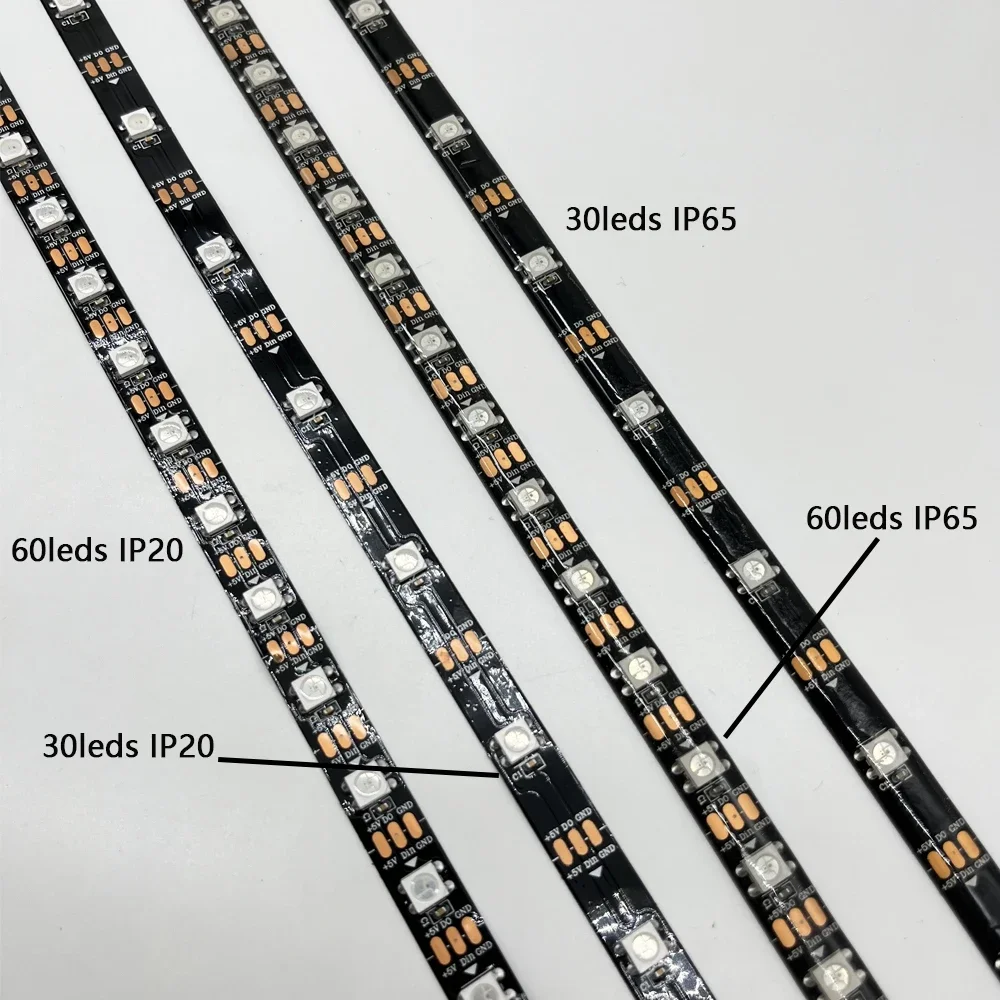 Tira de luces LED RGB WS2812B para juegos, cabezales LED direccionables de 5V y 3 pines para PC ASUS AURA SYNC, sincronización de luz mística MSI, GIGABYTE