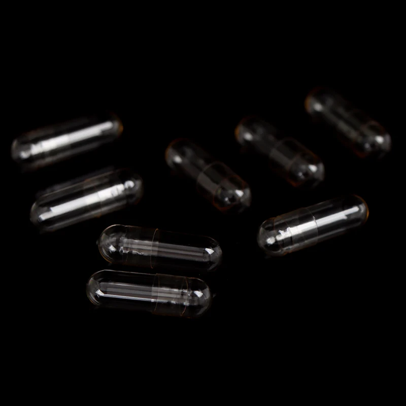 Capsule vuote di dimensione standard 0 da 1000 pezzi! Capsule trasparenti di gelatina vuote 0 #   Capsule separate trasparenti di gelatina dura cava