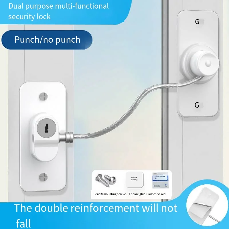 Baby Safety Locks For  Drawers Locks Locks Window  Refrigerator With Key Locker  For Door The Paste Operation Is Simple