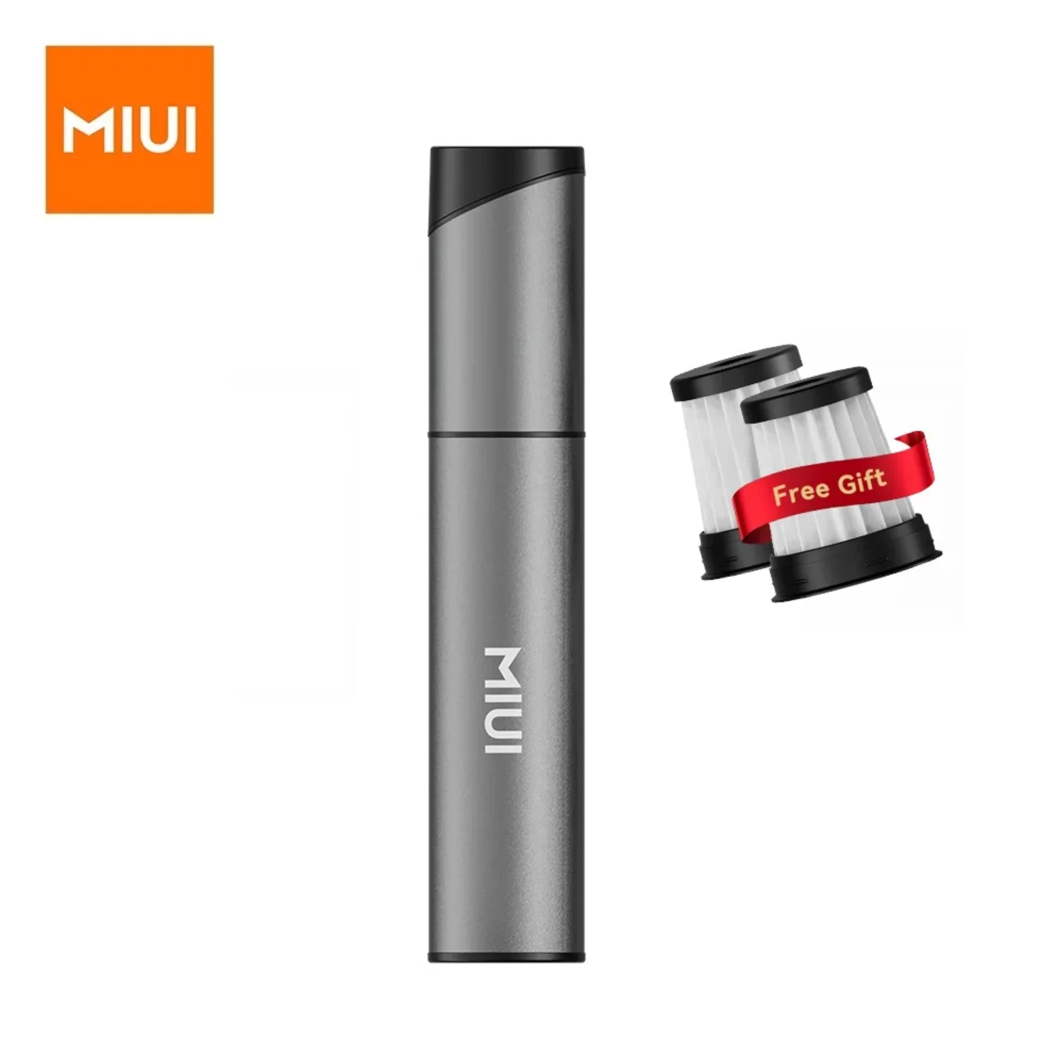 MIUI Mini tragbarer Staubsauger, kabelloser Handstaubsauger mit 3 Saugköpfen, leicht zu reinigen, für Desktop-Tastatur und Auto (USB)