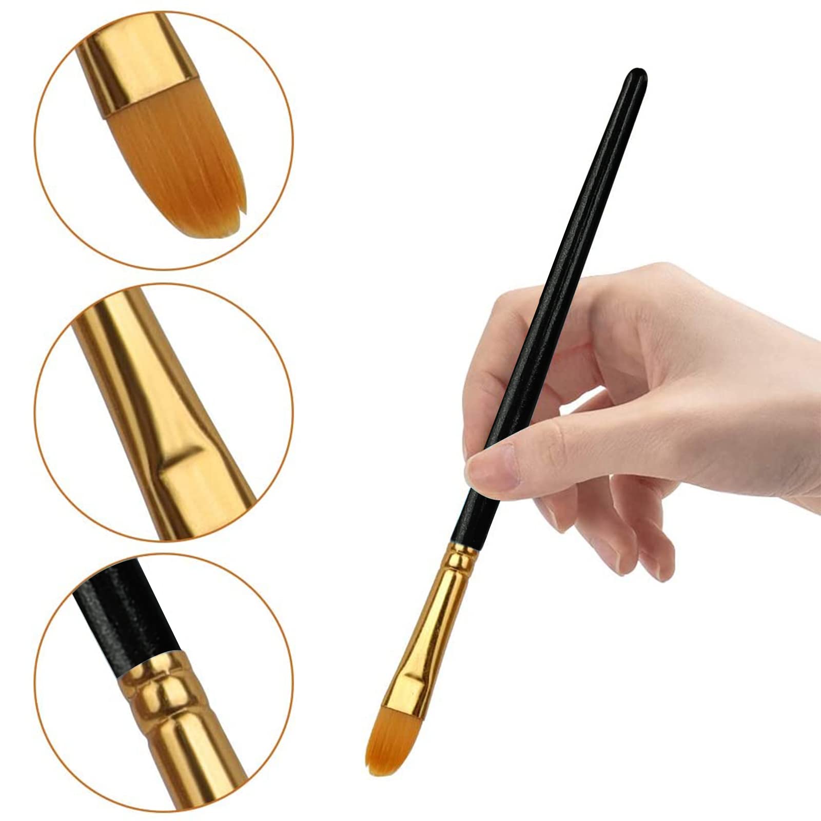 Кисти для рисования акварелью и акрилом, 10 шт.