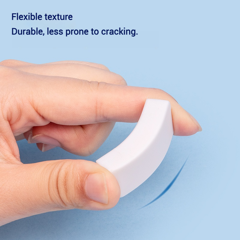 Deli 2B White Erasers Soft PVC Mess-Free Clean Rubber for Pencils Exam Office School Sketching Art Supplies