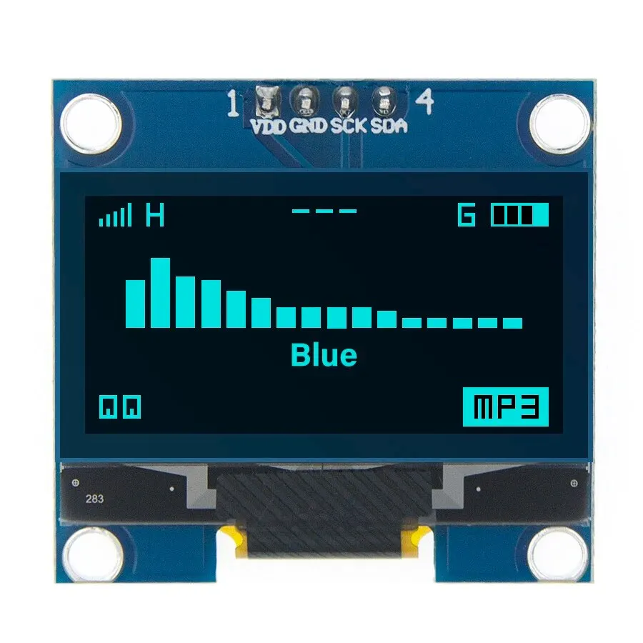 TSTARDEV I2C 1.3インチ OLEDディスプレイモジュール ホワイトブルーカラー ドライブチップ SH1106 128X64 1.3インチ LCD LED IIC通信 ブルーボード