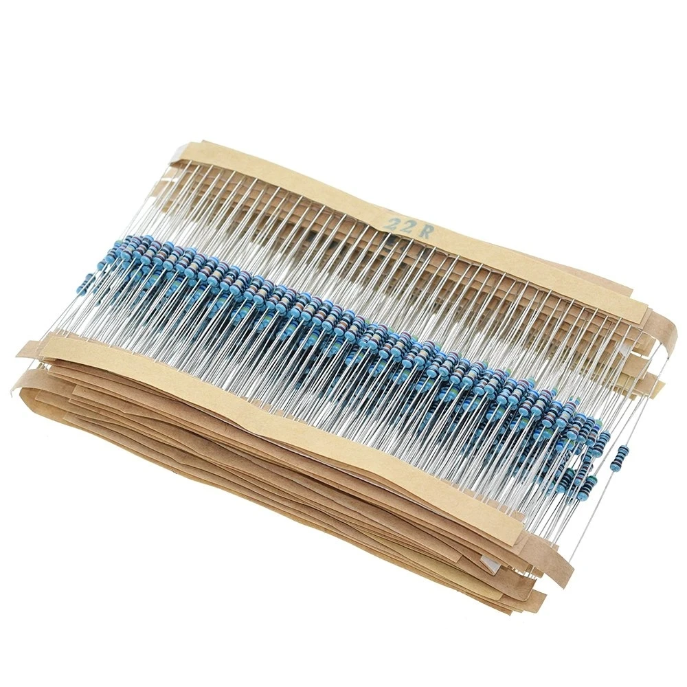 Kit de resistencias de 600 Uds., resistencias de 10 Ohm-1MOhm, 1/4W ± 1% de película de carbono, resistencia única, electrónica eléctrica, 30 valores