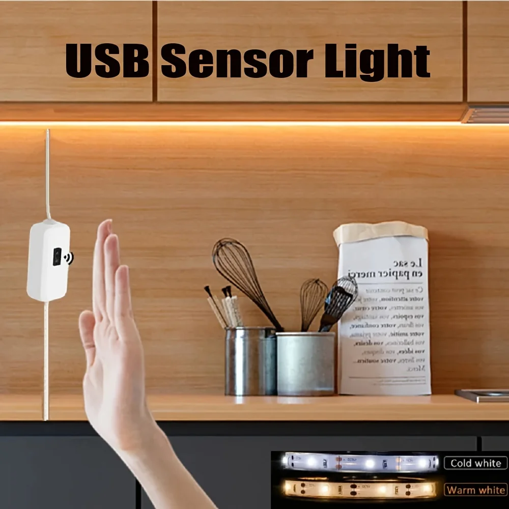 USB LED Lights Strip DC 5V Smart Dimmer Gesture Sensor Switch Control 60LEDs/m Backlight LED Ribbon Tape TV Lamp Room Decoration