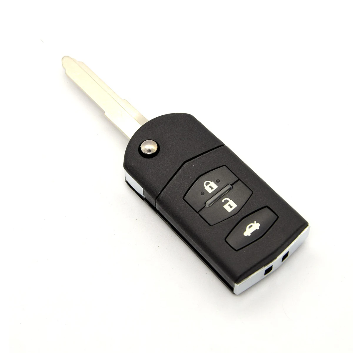 Tốt Nhất Chìa Khóa 2/3 Nút Pin Lớn Giữ Lật Gấp Ô Tô Điều Khiển Từ Xa Chìa Khóa Fob Dành Cho Xe MAZDA 3 5 6 Series m6 RX8 MX5 Với Uncut Blade