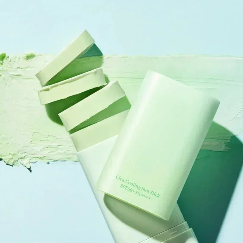 Barra de protección solar facial coreana, barra solar mate azul claro para piel suave y sedosa, barra de sol suave de algodón, textura acuosa, protección UV, nuevo