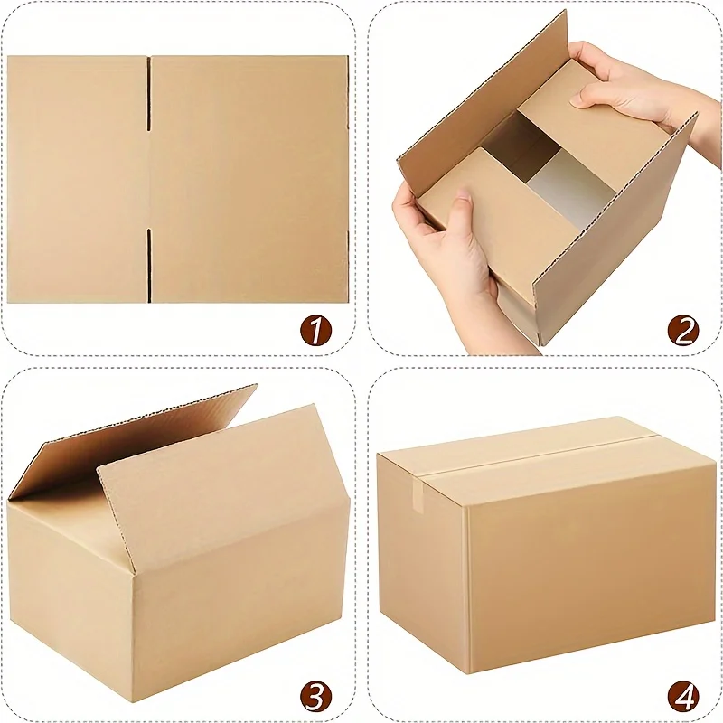 10 stuks verzenddozen en 4,13 × 5,12 × 8,27 inch verzending golfkartonnen dozen, kraftpapier verzenddozen-voor verzendpakket