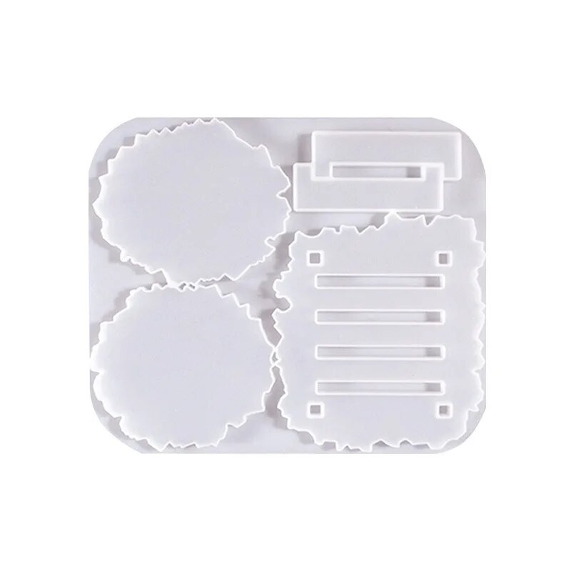 Coaster Silicone Mold Set DIY Crystal Epoxy Resin Mold Storage Kitchen Anti-Scald Heat Insulation Pad Home Desktop Decoration
