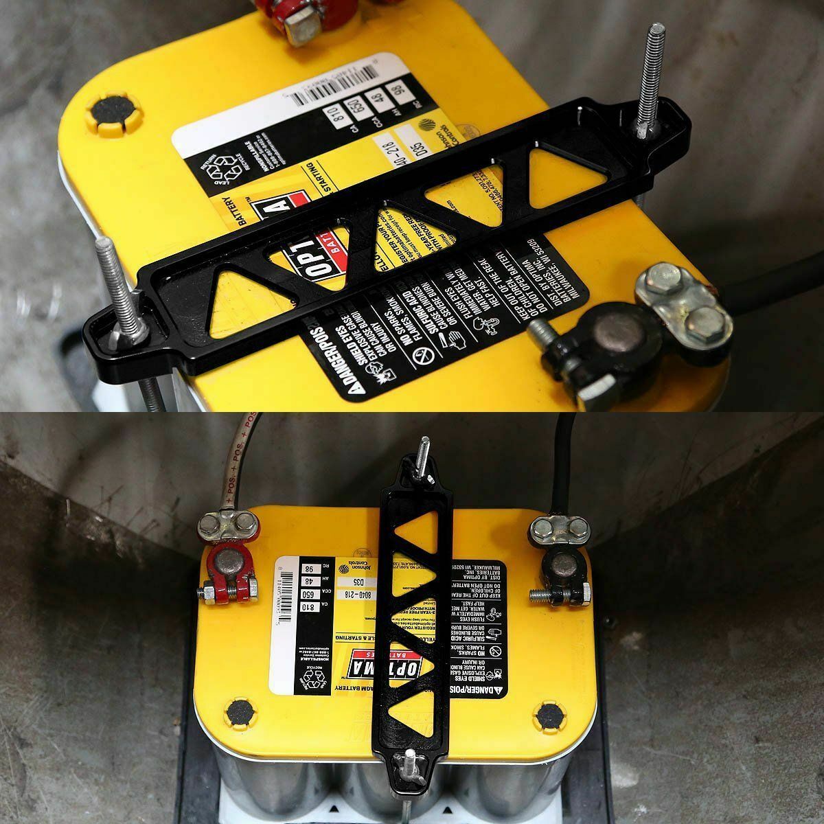 218 ミリメートル / 190 ミリメートルアルミユニバーサルバッテリー自動バッテリータイダウンマウントホルダーブラケットブレースバーホンダシビック EK EG