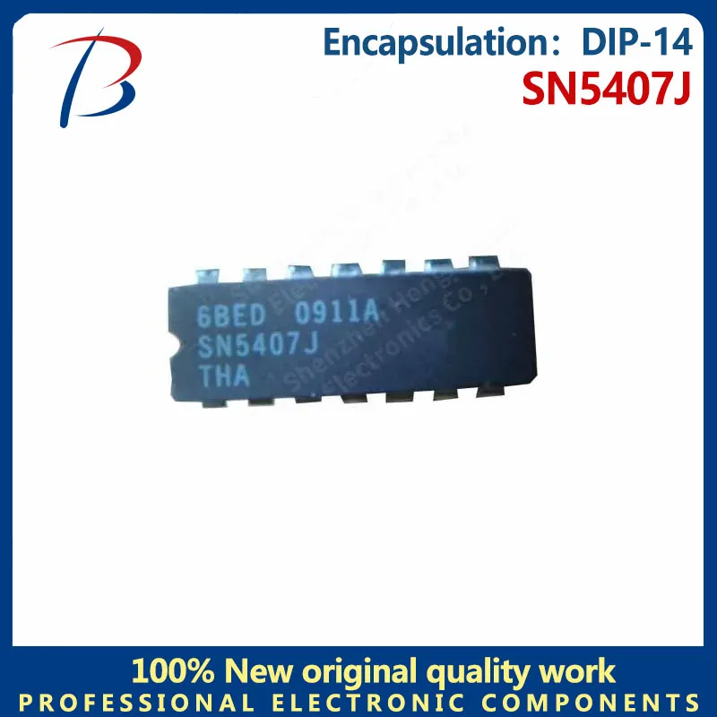 1PCS   SN5407J package DIP-14 in-phase buffer and driver