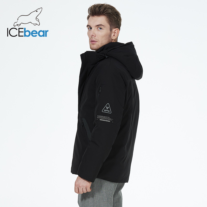 ICEbear-Kapuzenjacke für Herren, winddichter und warmer Mantel, Herrenparka, essentielle Kleidung, Winter, MWD21926I, 2023