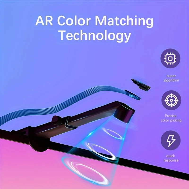 Bluetooth APP Control TV Screen Backlight RGBIC Light Strip Color Picking Sync with 55-75Inch Monitor Game Atmosphere Lamp Tape