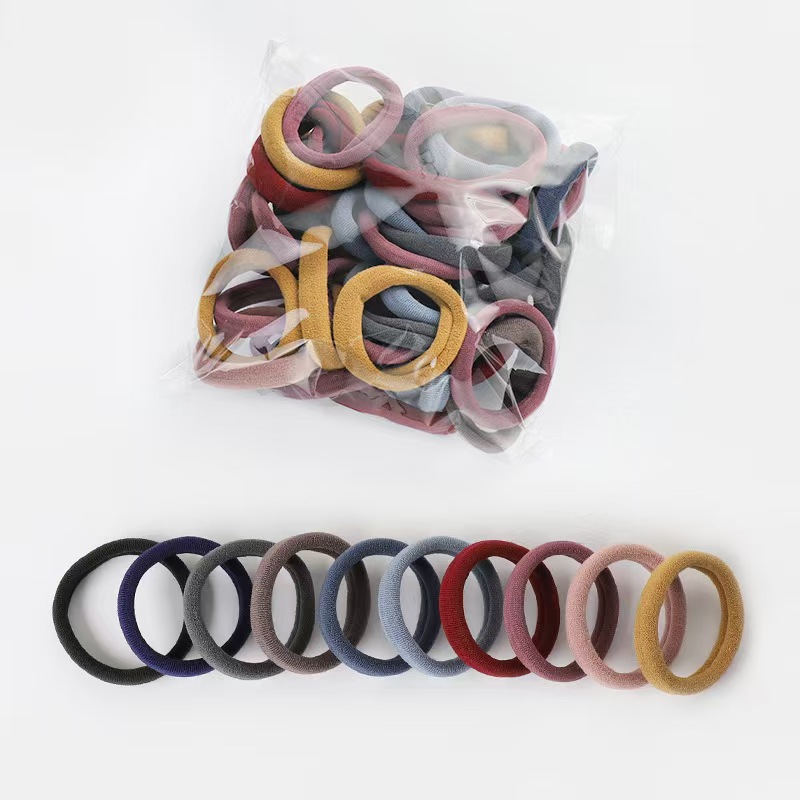 98 peças de faixas de cabelo elásticas de combinação multicolorida, faixas de cabelo femininas doces, faixas de cabelo de borracha, acessórios de cabelo tecidos