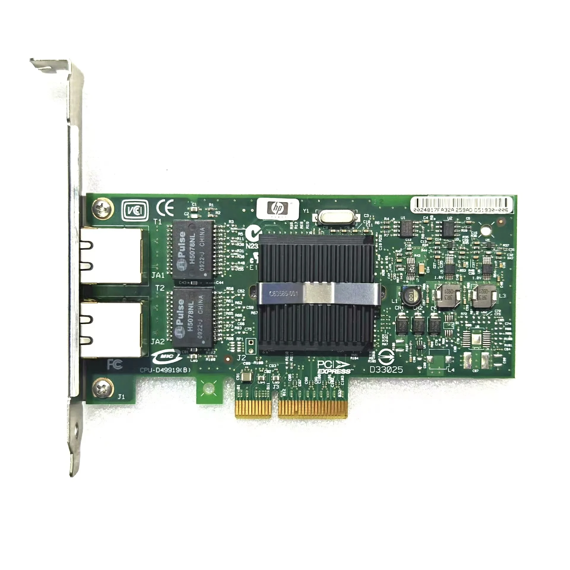 Сетевая карта HP NC360T 1 ГБ I350-T2 с серверным процессором Intel Ethernet Гигабитный сетевой адаптер I350T2V2BLK Чип с двумя портами RJ45 NIC