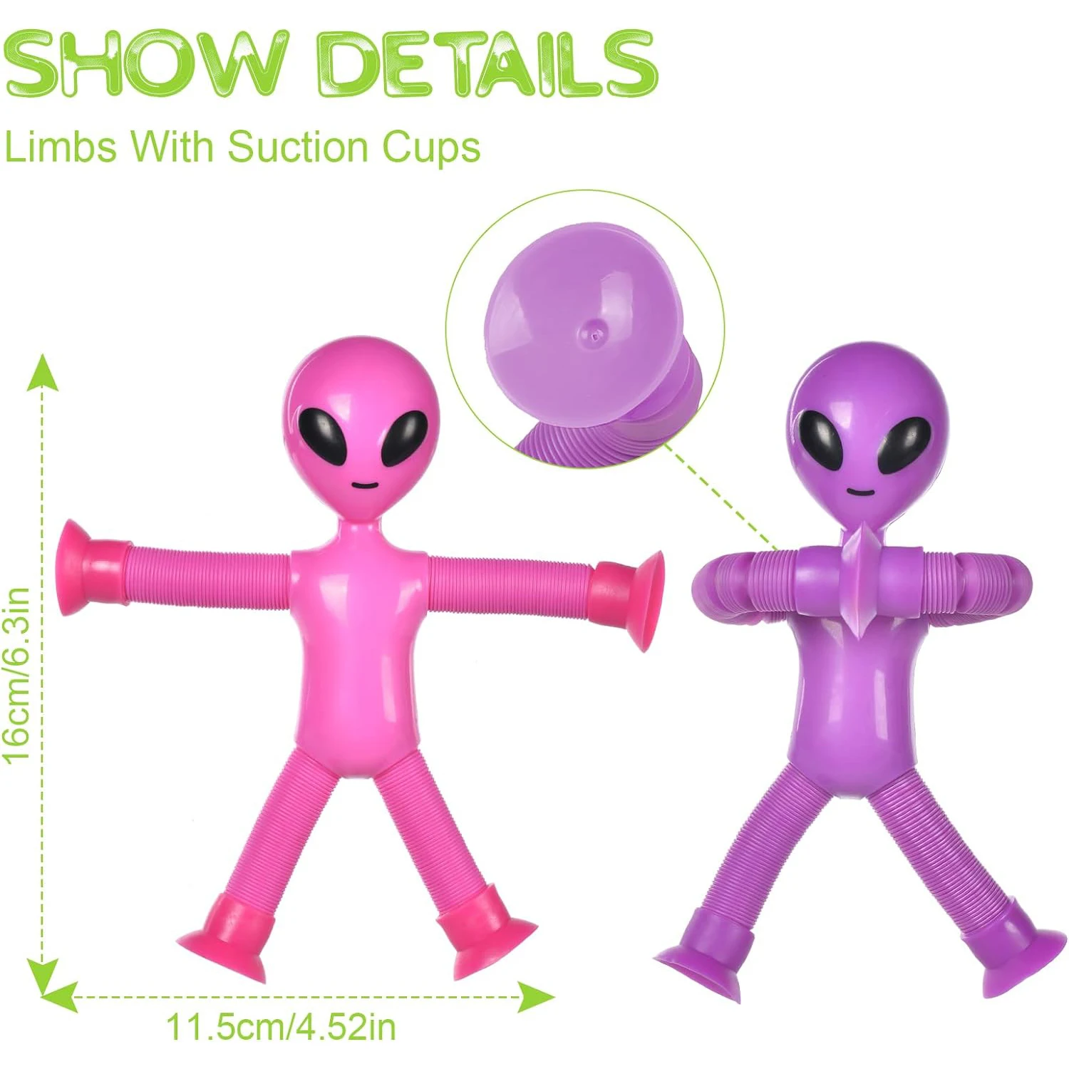 4pcs luminous and versatile suction cups, stretching toys, decompression and interaction, new and unique puzzle telescopic tubes