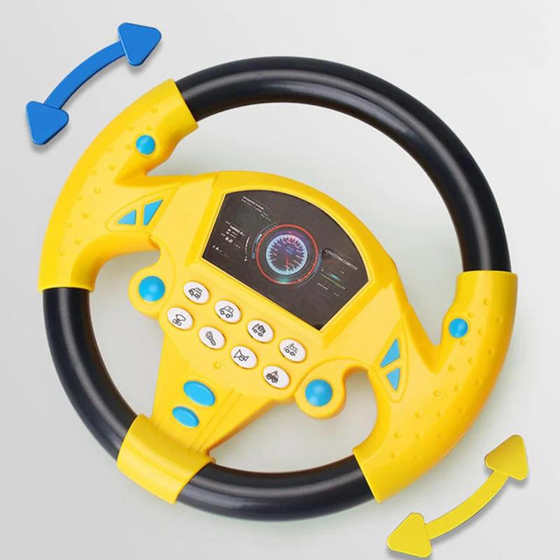Brinquedo de volante de simulação elétrica para crianças, Infantil Shining, Som claro, Carrinho educacional precoce, Brinquedos vocais
