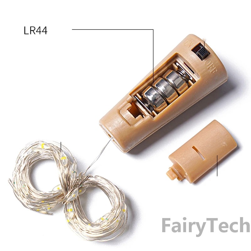 10 Chiếc Chạy Bằng Pin Nút Chai Rượu Vang Bình Sáng 30LED Cổ Tích Dài Trợ Sáng Sinh Nhật Nút Chặn Chai Thanh Ánh Sáng (pin Miễn Phí)