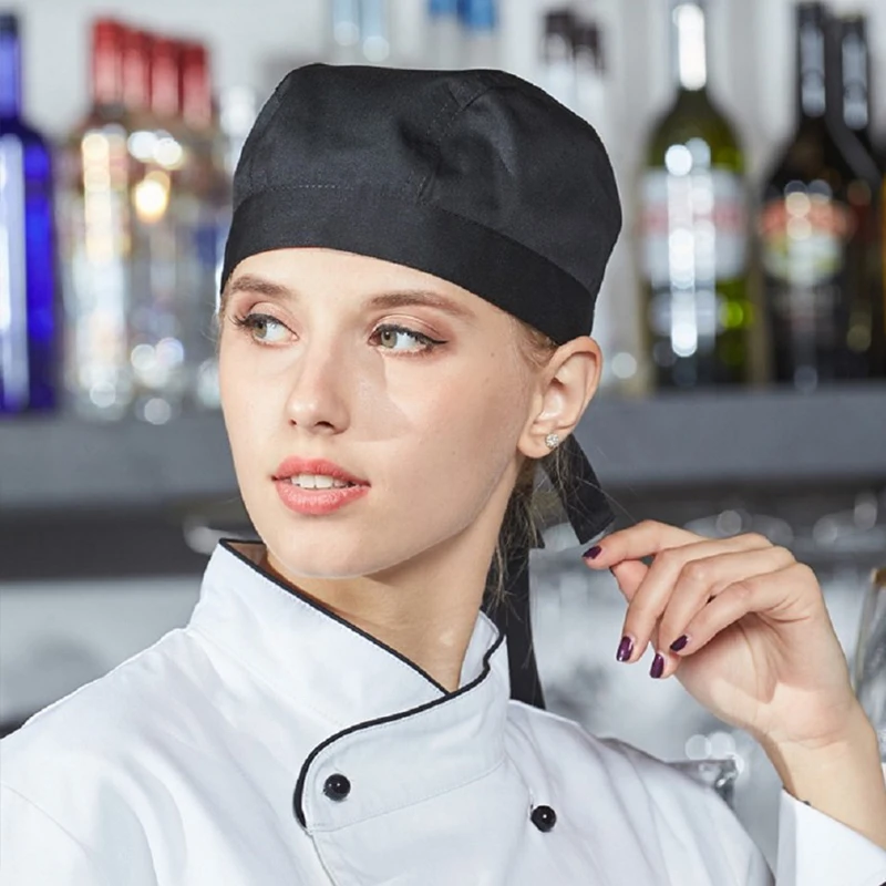 Cappello da pirata da cuoco da cucina Cappello da pirata per catering dell'hotel Cappellino da lavoro traspirante regolabile per cameriere da forno Cappellino da cucina per ristorante barbecue