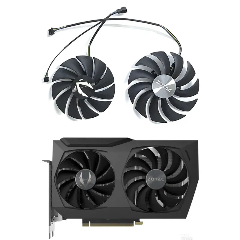 Nuevo 89MM 100MM GAA8S2U GA92S2U CF1010U12S CF9015H12S ventilador GPU 4PIN para ZOTAC RTX 3070 3070TI ventilador de refrigeración de tarjeta gráfica de doble borde