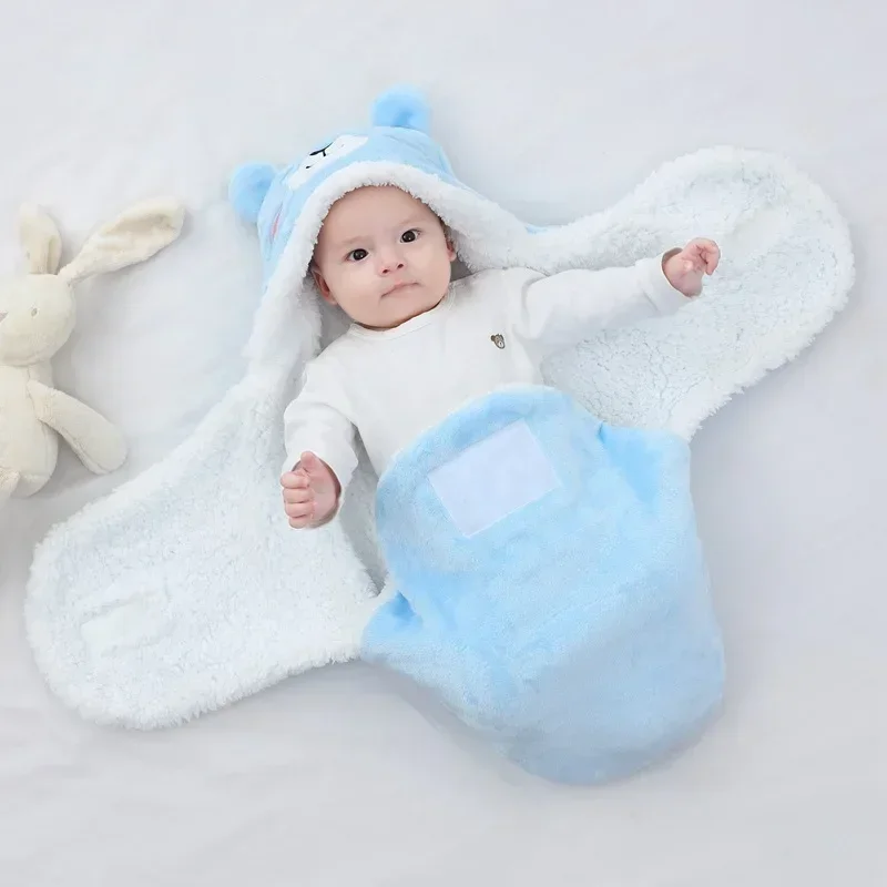 Newborn Baby Quilt Autumn Winter Style Cartoon Single Room Package Wrapped Quilt Cover Animal Pattern Pure Velvet Material